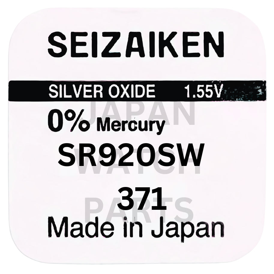 Seizaiken SR920SW Silver Oxide Watch Battery | Genuine Japan Made | 371 | Long-Lasting Power