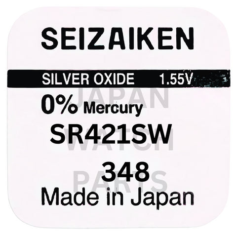 Seizaiken SR421SW Silver Oxide Watch Battery | Genuine Japan Made | 348 | Long-Lasting Power