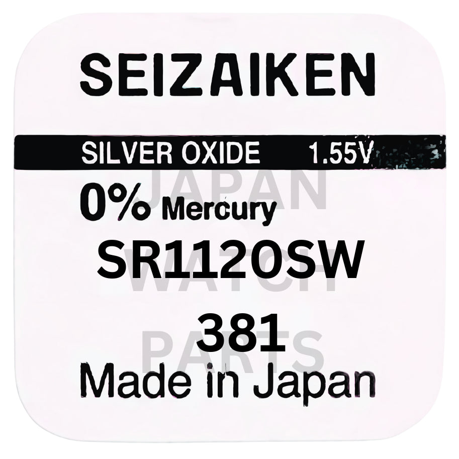 Seizaiken SR1120SW Silver Oxide Watch Battery | Genuine Japan Made | 381 | Long-Lasting Power