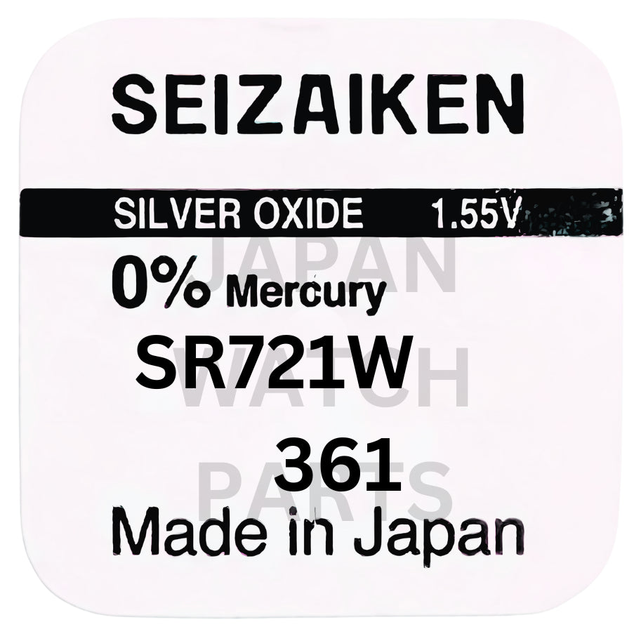 Seizaiken SR721W Silver Oxide Watch Battery | Genuine Japan Made | 361 | Long-Lasting Power