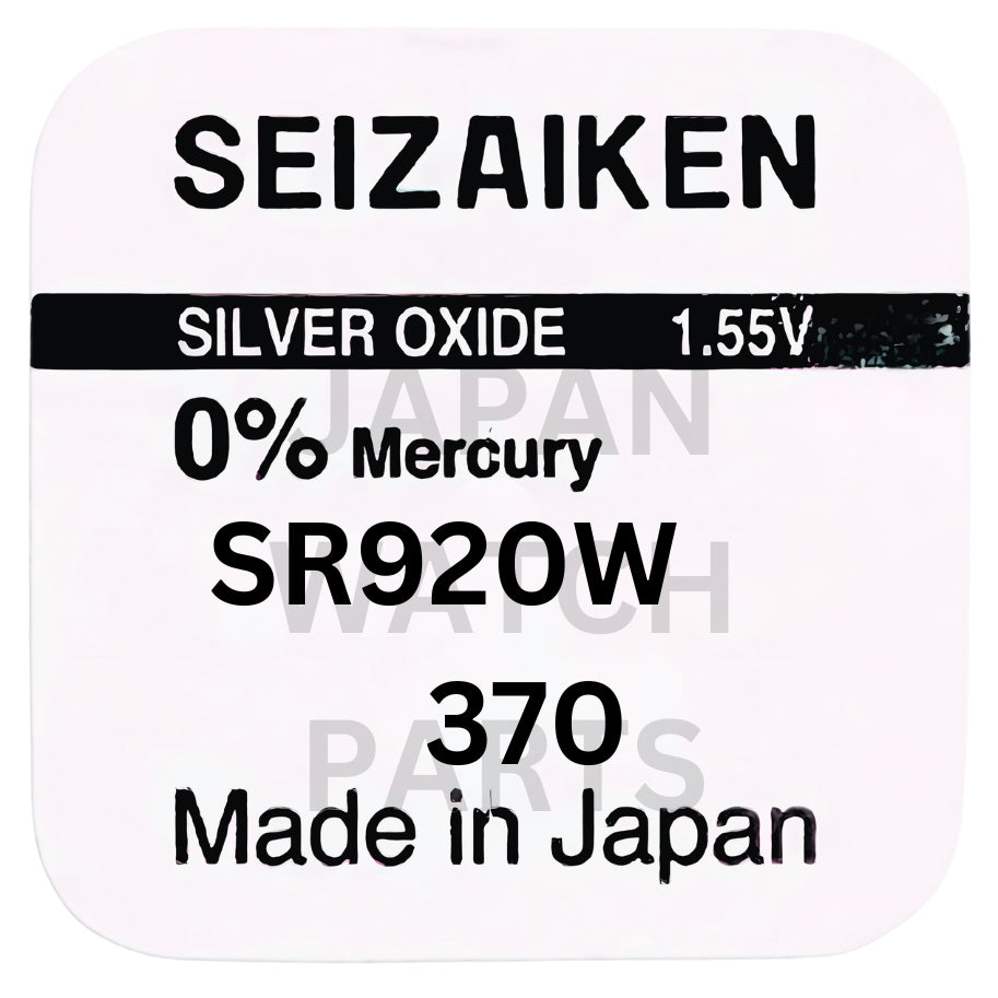 Seizaiken SR920W Silver Oxide Watch Battery | Genuine Japan Made | 370 | Long-Lasting Power
