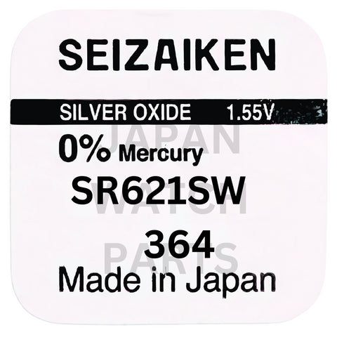Seizaiken SR621SW Silver Oxide Watch Battery | Genuine Japan Made | 364 | Long-Lasting Power