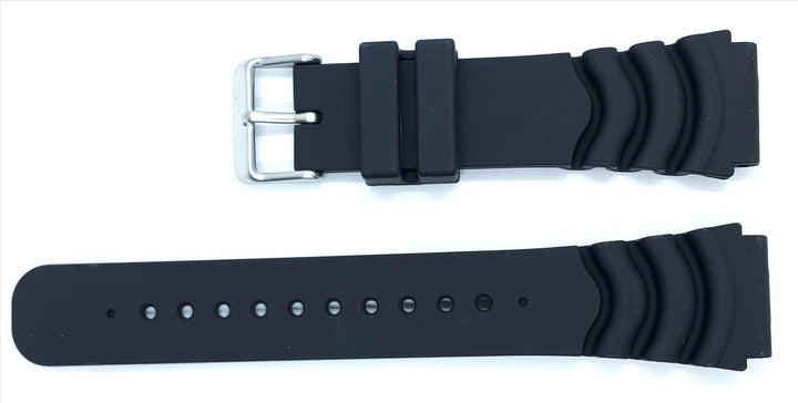 Seiko 5 SNZJ19K2 Replacement Black Silicone/Rubber Watch Strap 4K32JB