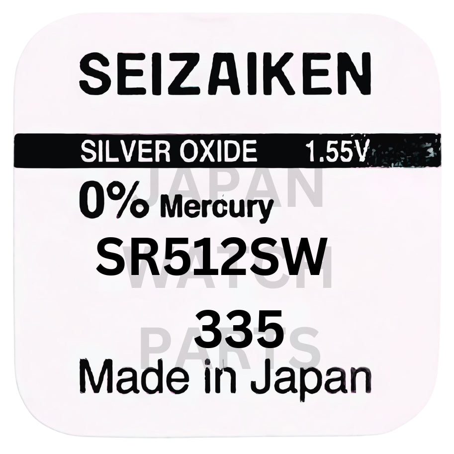 Seizaiken SR512SW Silver Oxide Watch Battery | Genuine Japan Made | 335 | Long-Lasting Power