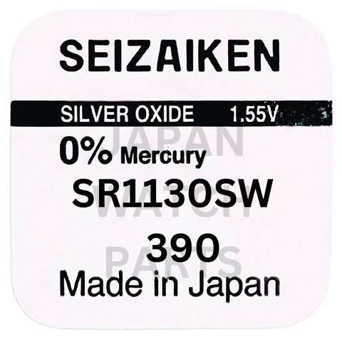 Seizaiken SR1130SW Silver Oxide Watch Battery | Genuine Japan Made | 390 | Long-Lasting Power