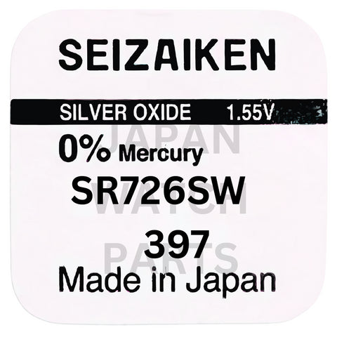 Seizaiken SR726SW Silver Oxide Watch Battery | Genuine Japan Made | 397 | Long-Lasting Power