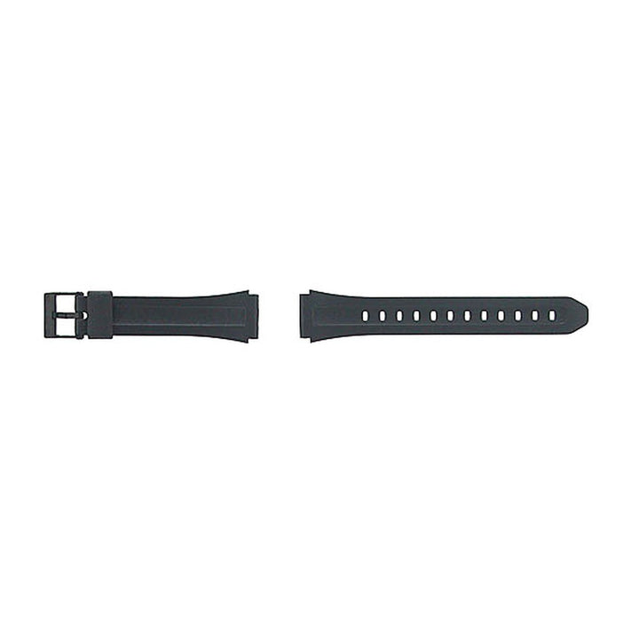 Genuine Casio replacement watch strap for F-201WA-9A, F-201WA-1A(3238), F-201W-9A, F-201W-1A, black colour, part number 10075268