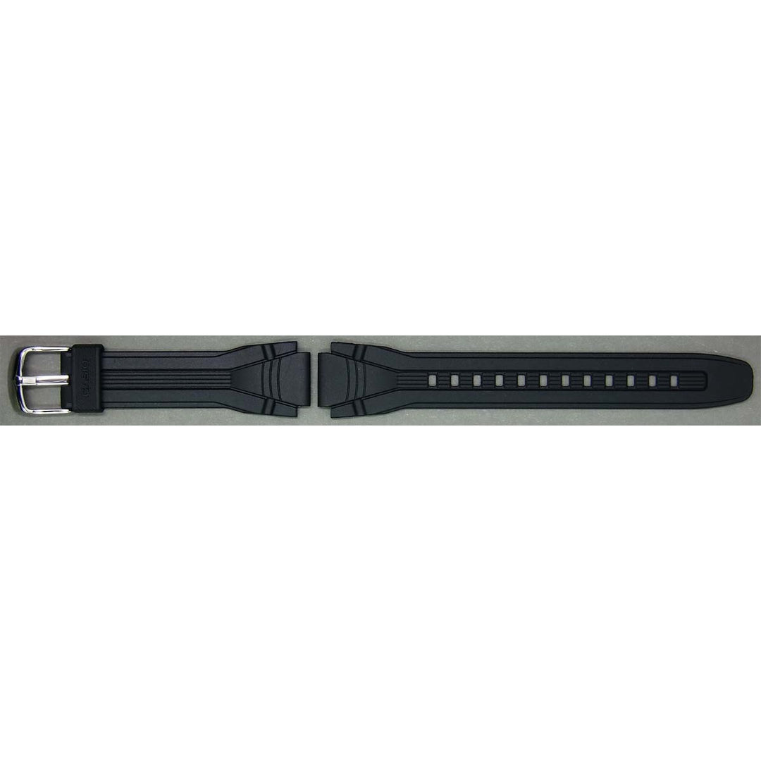 Genuine Casio replacement watch strap for AQF-102W-7BV, AQF-102W-1BV, black colour, part number 10254192