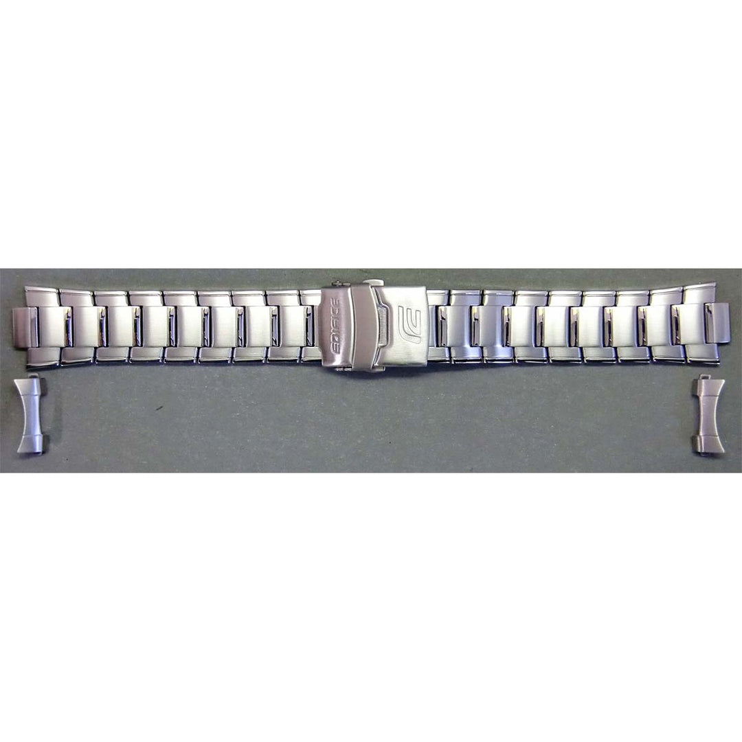 Genuine Casio replacement watch strap for EFA-121D-7AV, EFA-121D-2AV, EFA-121D-1AV, silver colour, part number 10260272