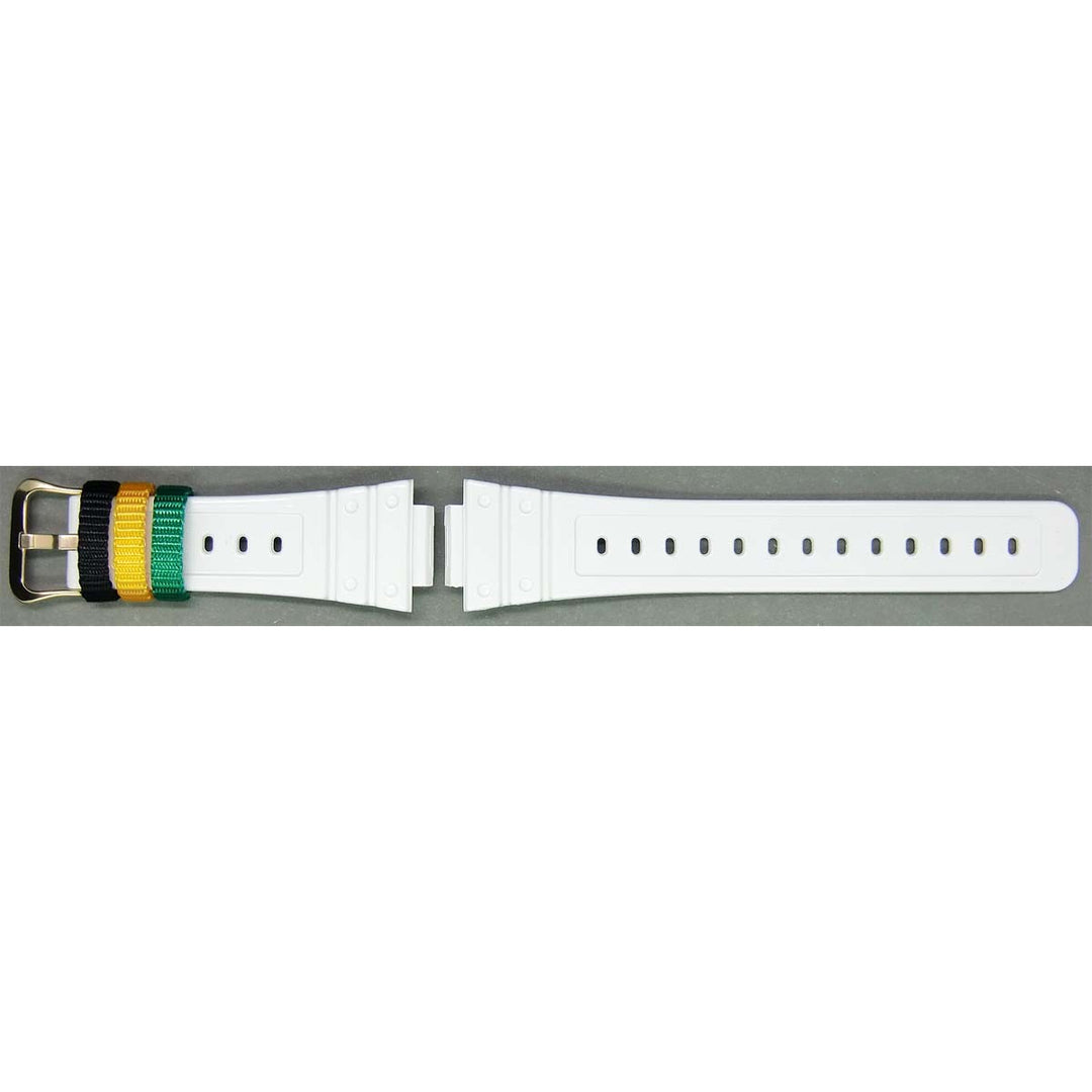 Genuine Casio replacement watch strap for DW-6900R-7, white colour, part number 10288785
