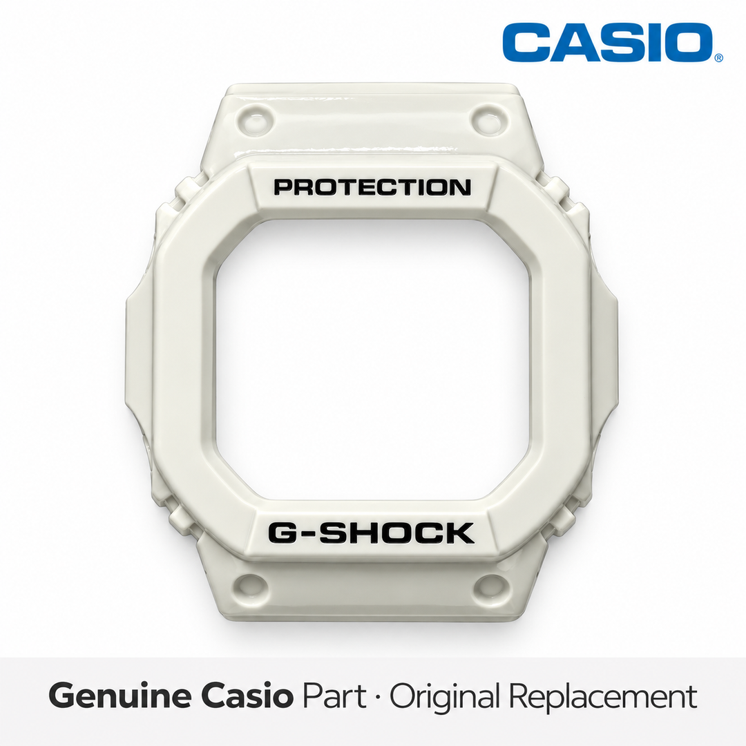 Genuine Casio G-Shock G-Lide gloss white resin bezel, part 10292695, fits GLS-5600V-7 and GLX-5600-7