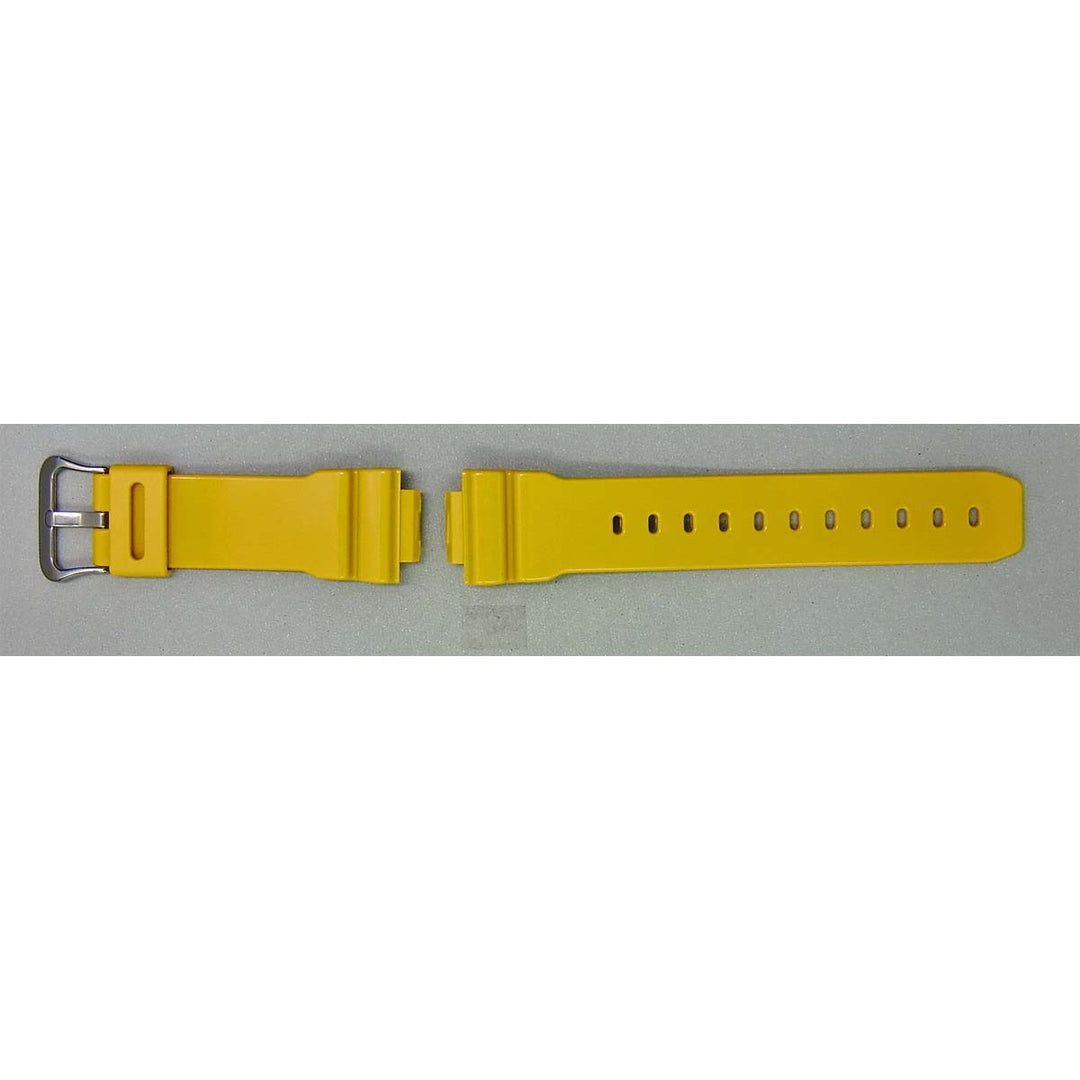 Genuine Casio replacement watch strap for DW-5600CS-9, yellow colour, part number 10303984