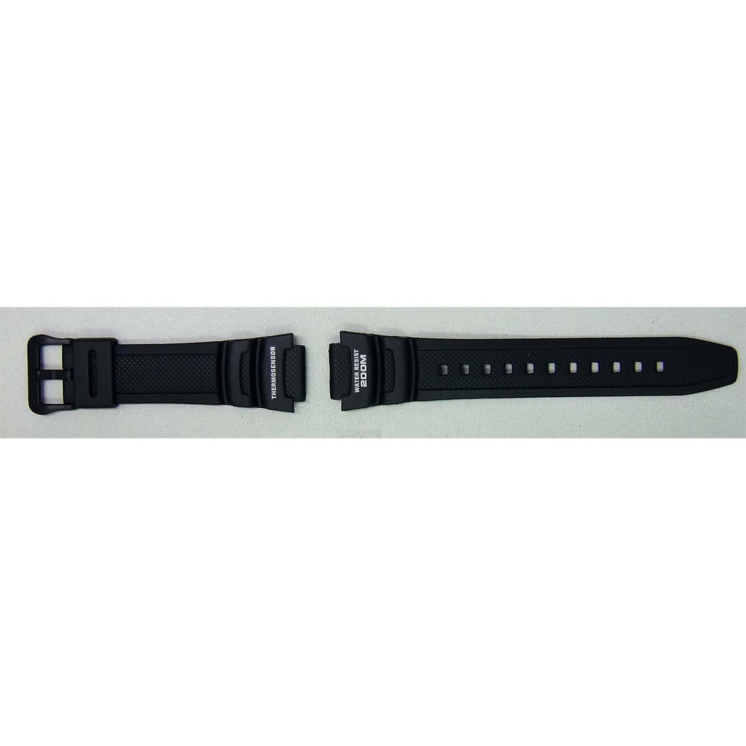 Genuine Casio replacement watch strap for AQW-101-1AV, black colour, part number 10314483