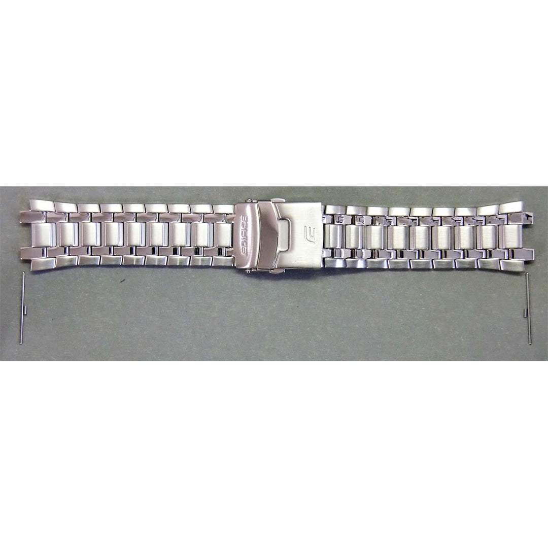 Genuine Casio replacement watch strap for EF-539D-8AV, EF-539D-7AV, EF-539D-7A2V, EF-539D-2AV, EF-539D-1AV, EF-539D-1A9V +3 more, silver colour, part number 10330242