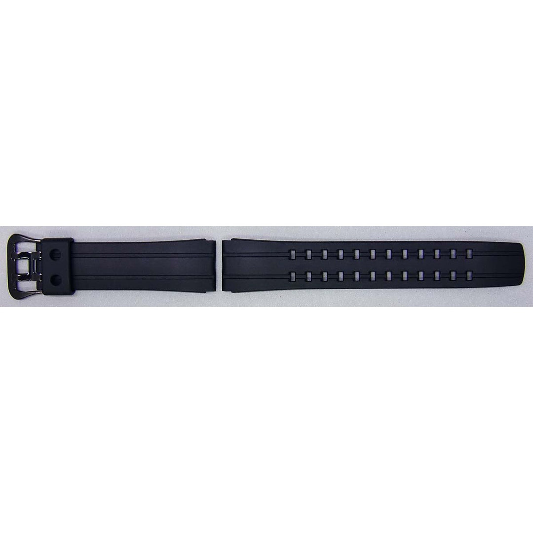 Genuine Casio replacement watch strap for EQW-570-1A, black colour, part number 10330830