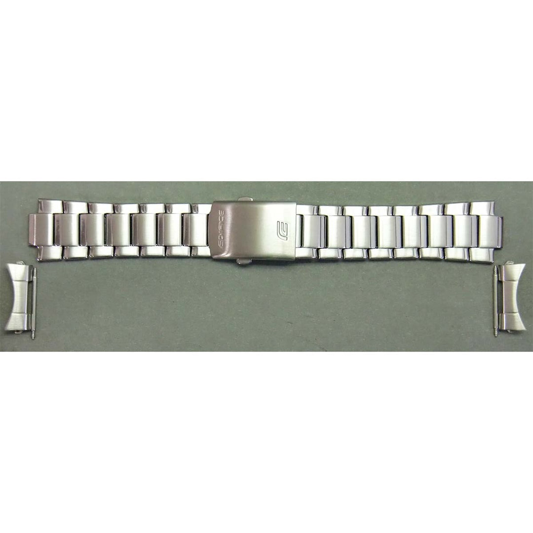 Genuine Casio replacement watch strap for EF-129D-7AV, EF-129D-2AV, EF-129D-1AV, silver colour, part number 10334937