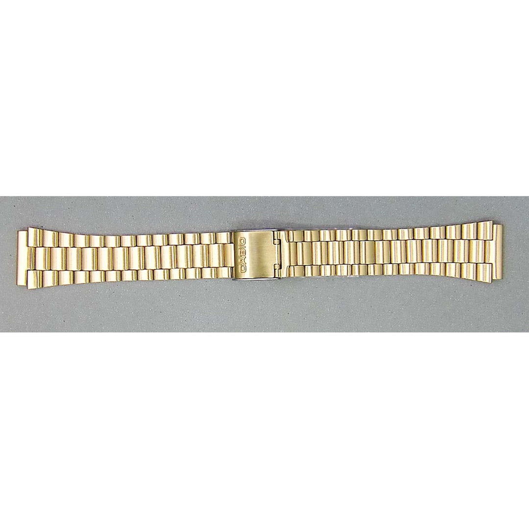 Genuine Casio replacement watch strap for AQ-230GA-9DUMQ, AQ-230GA-9DMQ, AQ-230GA-9BUMQ, gold colour, part number 10339807
