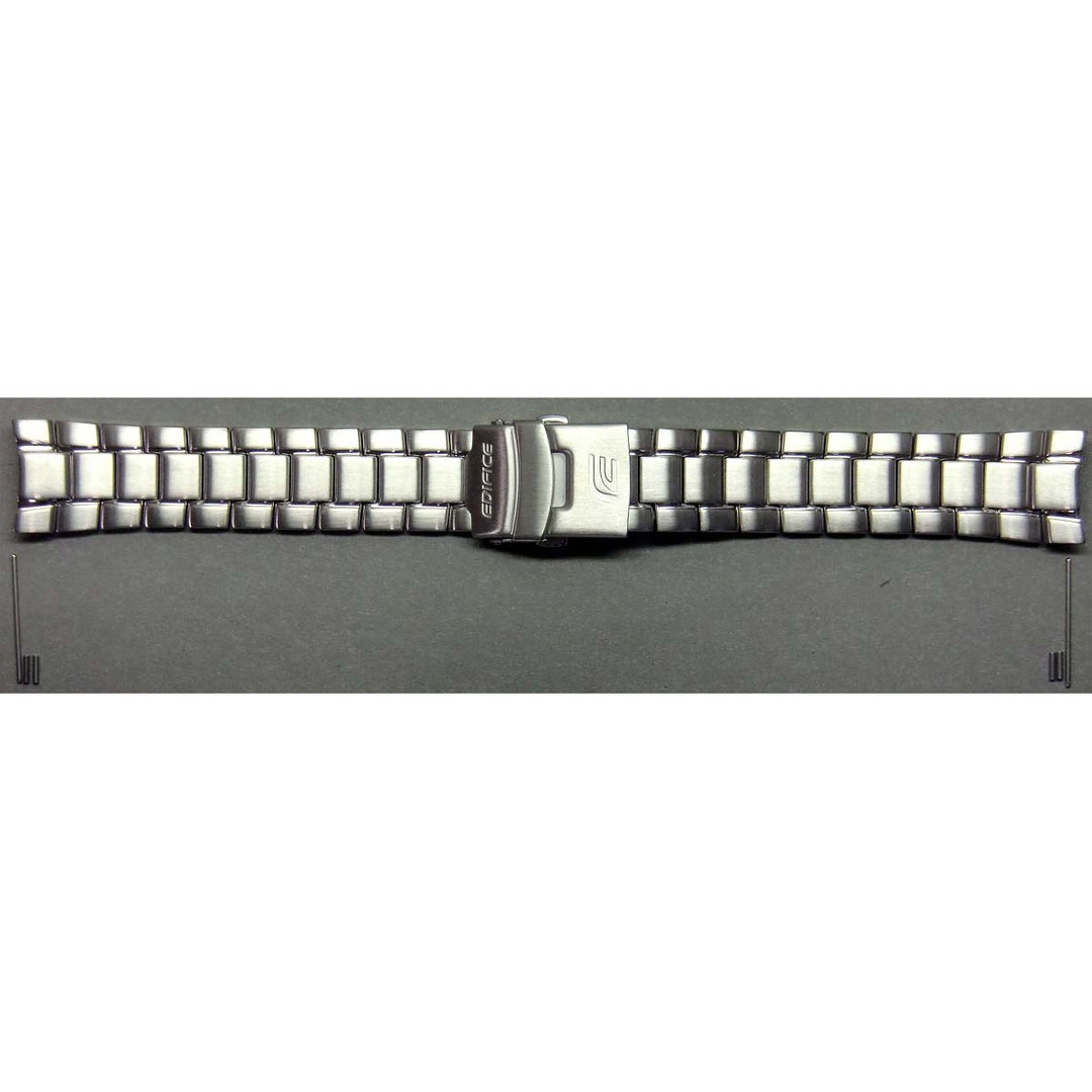 Genuine Casio replacement watch strap for EF-521D-4AV, EF-521D-2AV, EF-521D-1AV, silver colour, part number 10341516