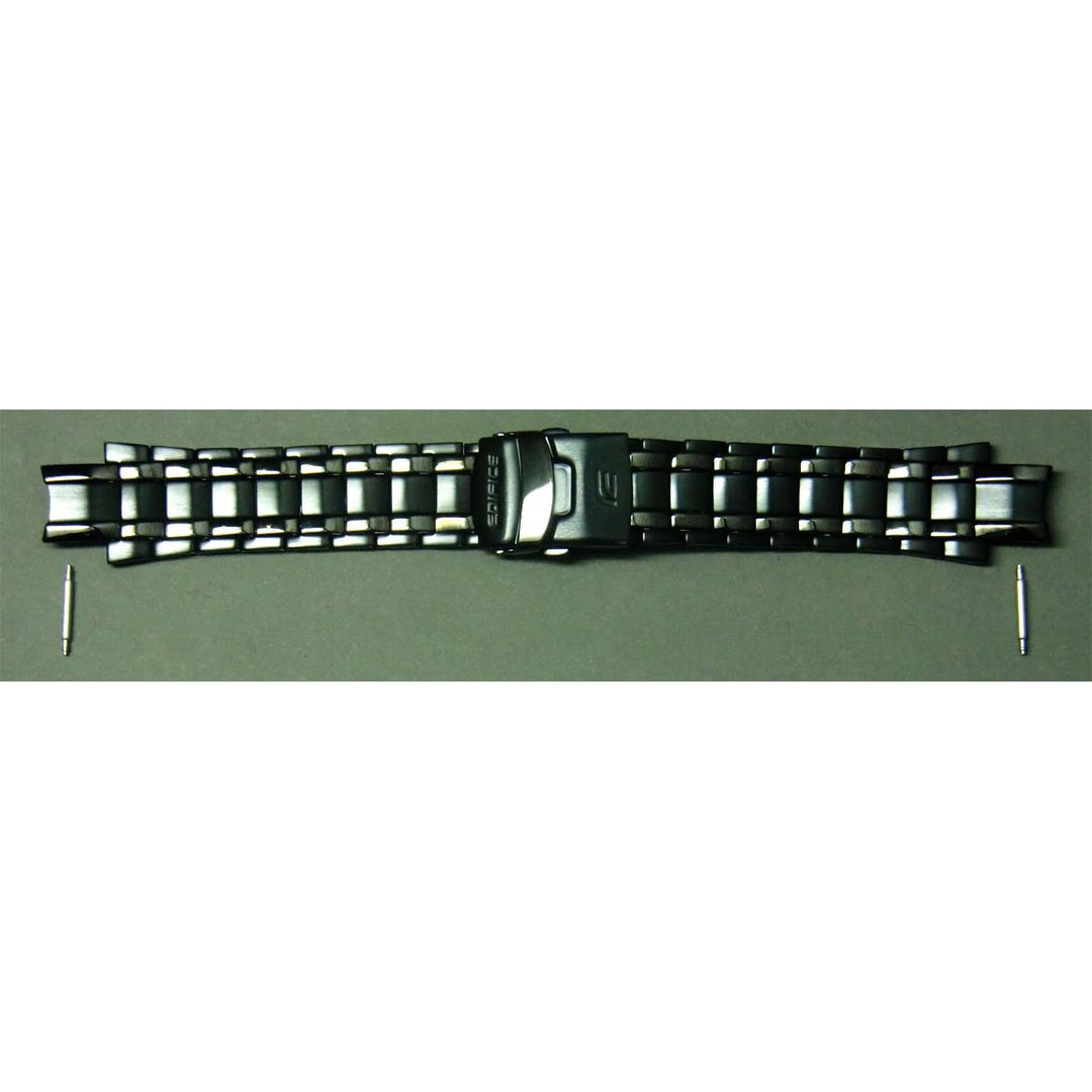 Genuine Casio replacement watch strap for EFX-700BB-1AV, EFX-500SP-1AV, EFX-500BK-1AV, black colour, part number 10350804