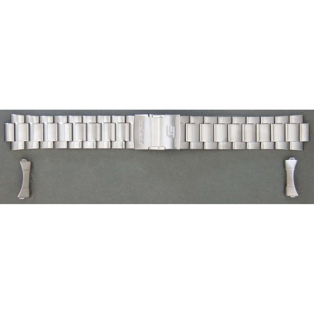 Genuine Casio replacement watch strap for EQW-T610D-1A, EQW-M600DB-1A, EQW-M600D-1A, EQS-500DB-1A2, EQS-500DB-1A1, silver colour, part number 10360105