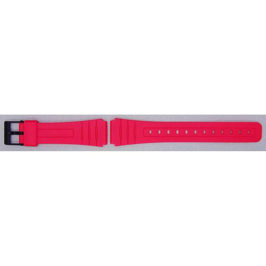 Genuine Casio replacement watch strap for F-91WC-4A, pink colour, part number 10361903