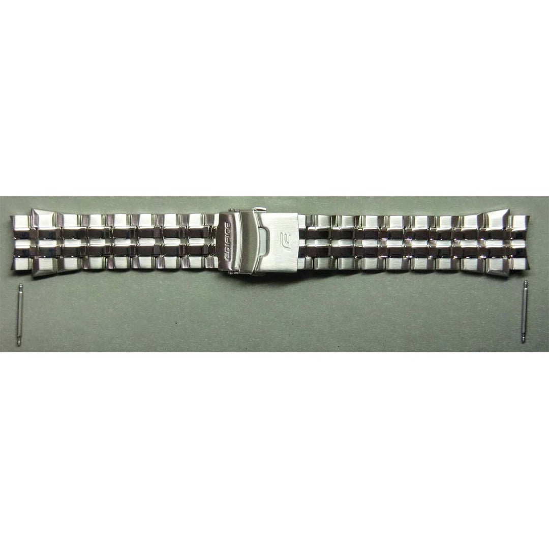 Genuine Casio replacement watch strap for EF-556D-1AV, silver colour, part number 10362381