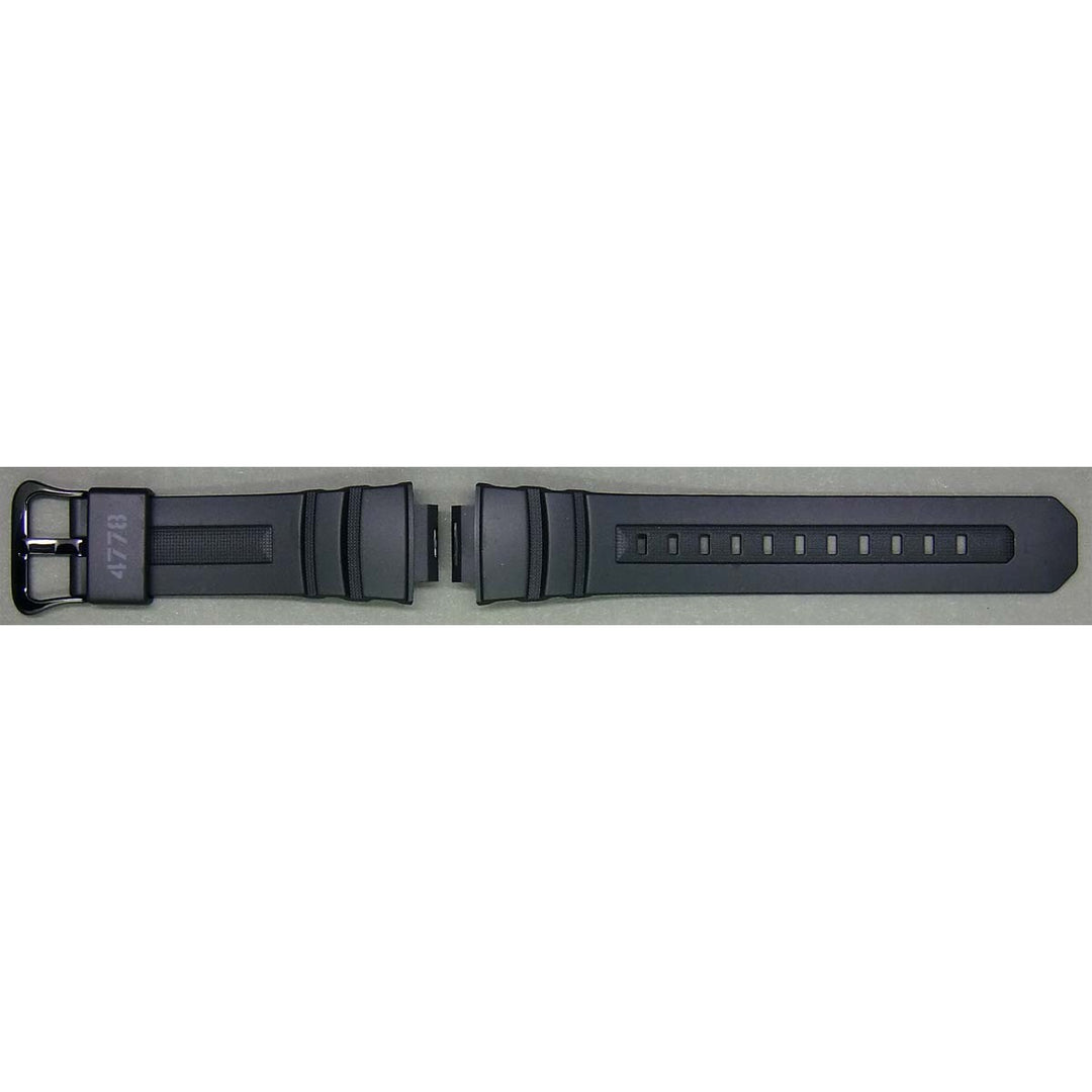 Genuine Casio replacement watch strap for AW-591ML-1A, black colour, part number 10364892