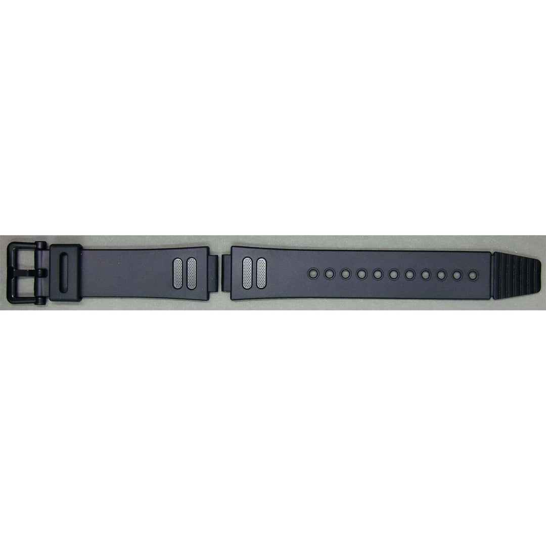 Genuine Casio replacement watch strap for G-001-1A, black colour, part number 10367445