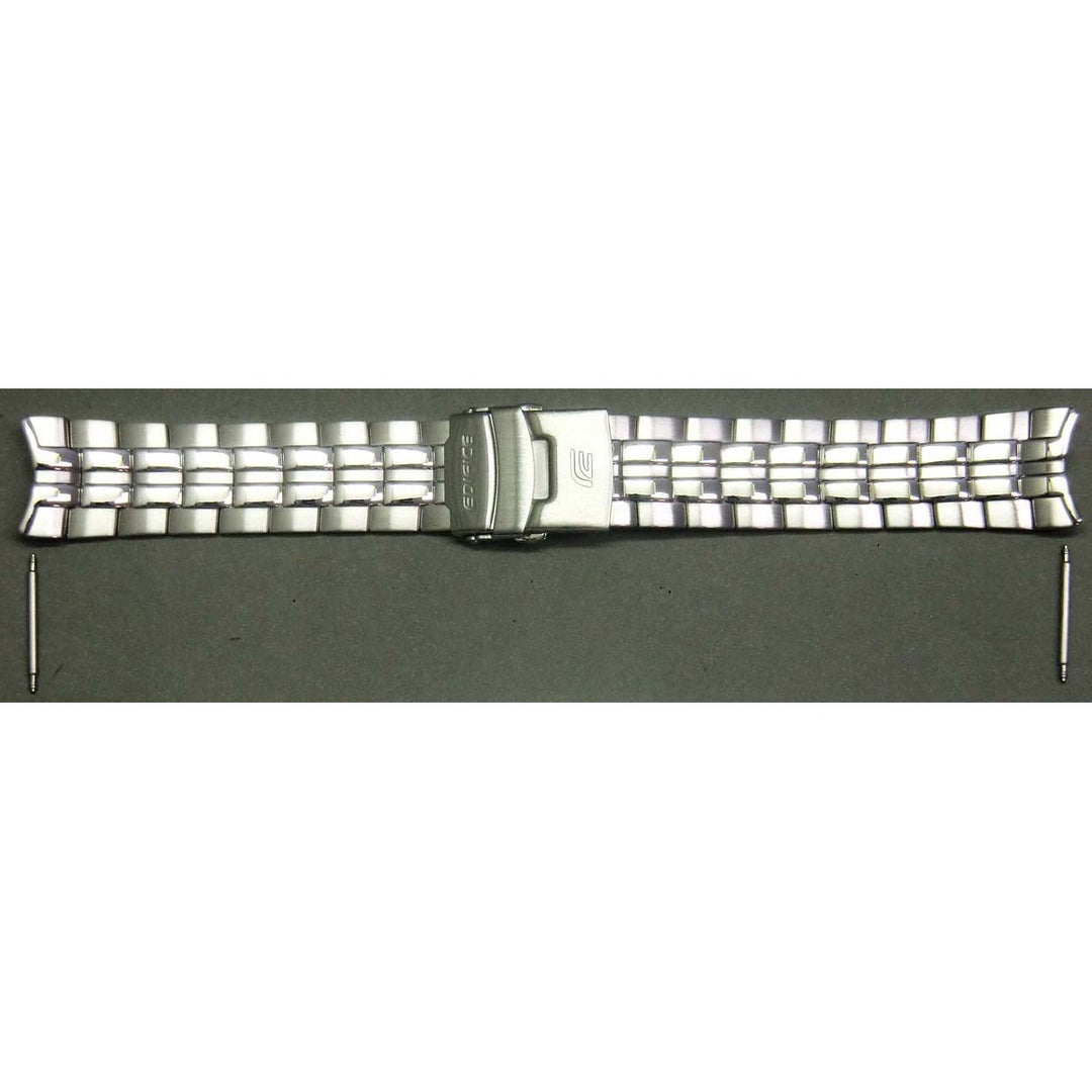 Genuine Casio replacement watch strap for EF-565RB-1AV, silver colour, part number 10379792