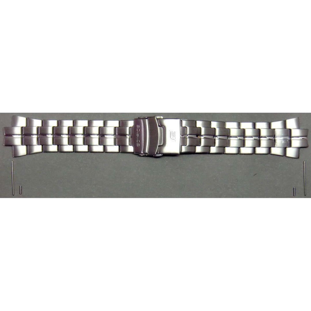 Genuine Casio replacement watch strap for EF-340SB-1A5V, EF-340SB-1A1V, silver colour, part number 10387115