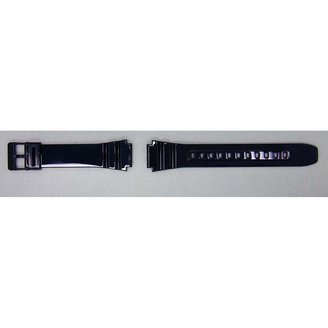 Genuine Casio replacement watch strap for F-108WHC-1B, F-108WHC-1A, black colour, part number 10409326