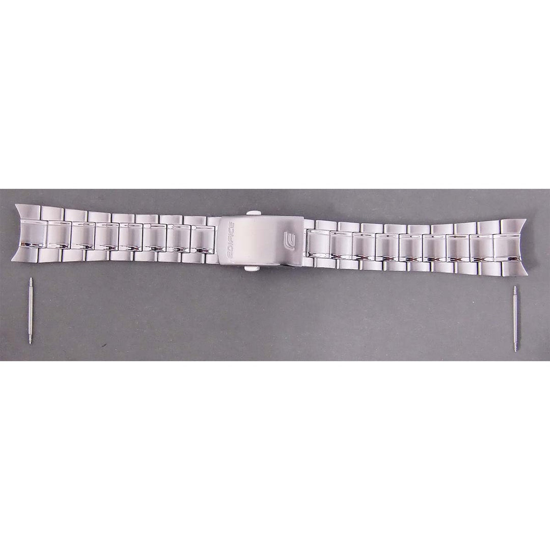 Genuine Casio replacement watch strap for EFB-503SBD-1AV, silver colour, part number 10415717