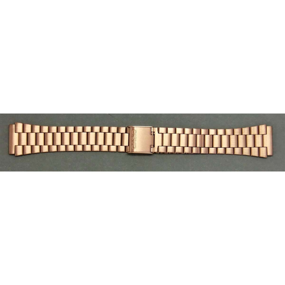 Genuine Casio replacement watch strap for B640WCG-5, B640WC-5A, rose gold colour, part number 10421389