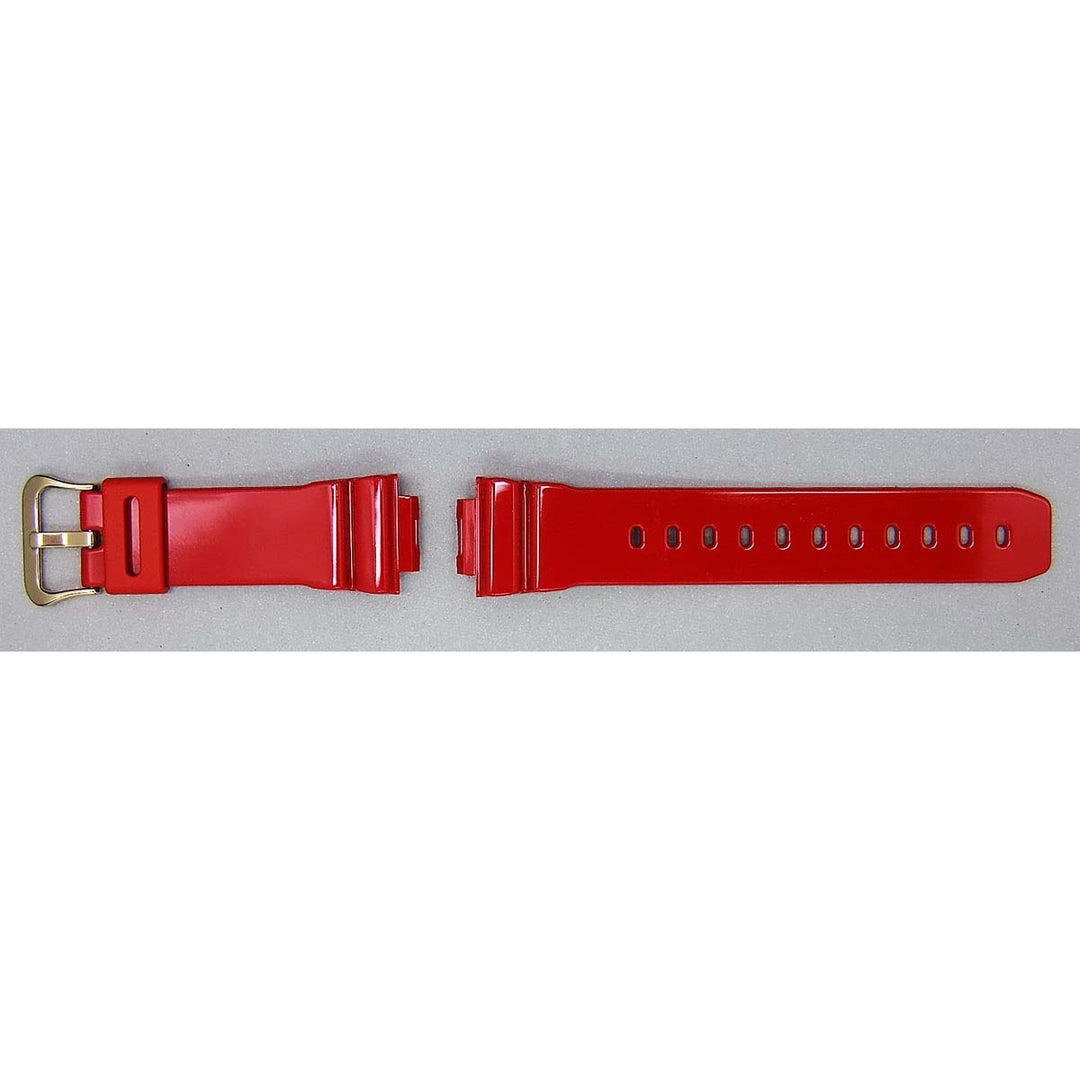 Genuine Casio replacement watch strap for GW-M5630A-4, DW-6930A-4, red colour, part number 10427102