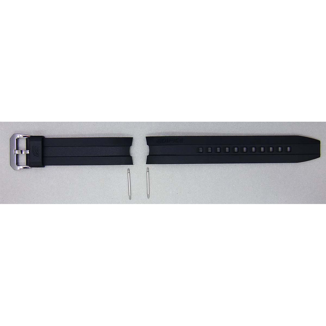 Genuine Casio replacement watch strap for EMA-100-1AV, black colour, part number 10437955