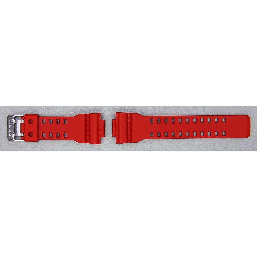 Genuine Casio replacement watch strap for GA-110AC-4A, GA-100C-4A, red colour, part number 10441447