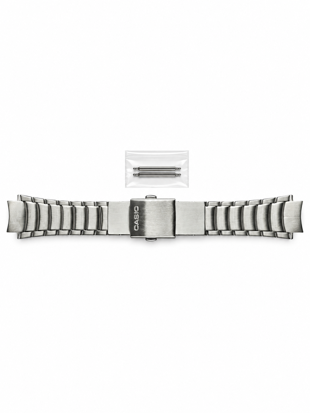 Genuine Casio replacement watch strap for EF-512D-4AV, EF-512D-1AV, silver colour, part number 10441845