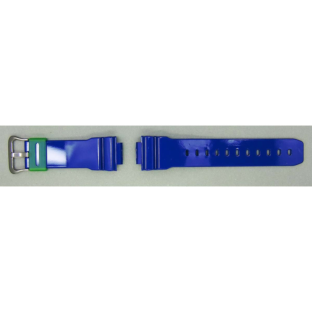 Genuine Casio replacement watch strap for DW-6900SC-4, blue colour, part number 10449019