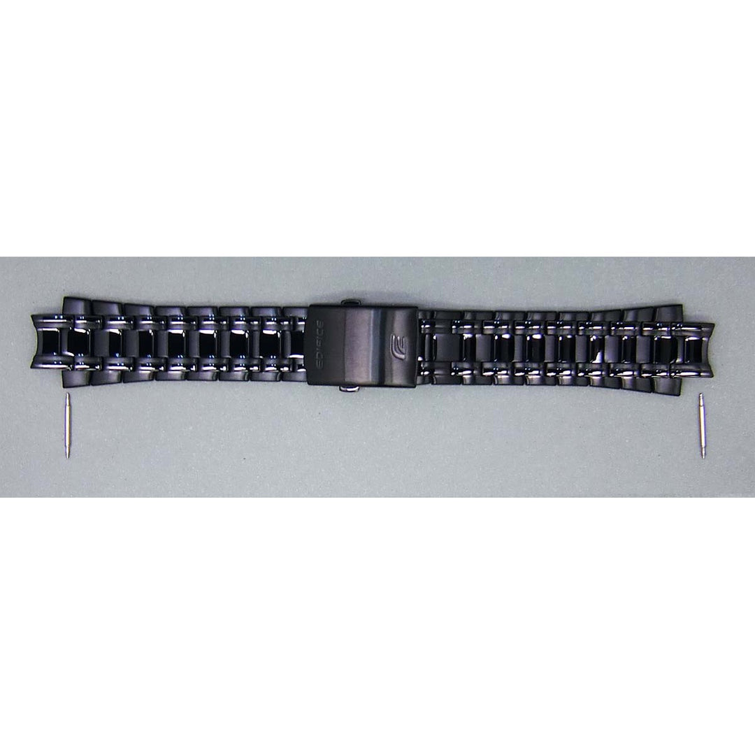 Genuine Casio replacement watch strap for EFR-539BK-1AV, EFR-539BK-1A2V, black colour, part number 10473260