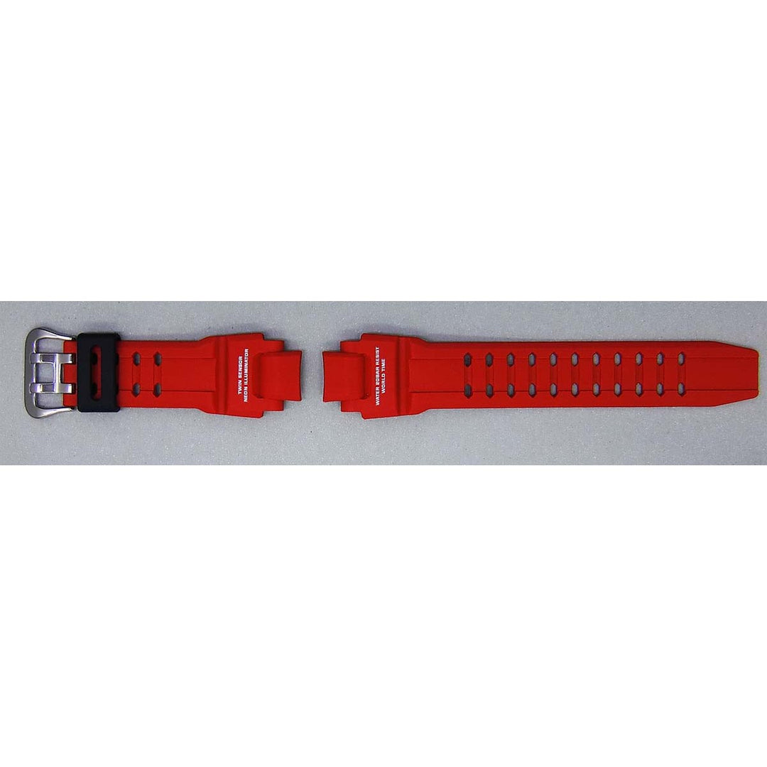 Genuine Casio replacement watch strap for GA-1000-4B, red colour, part number 10475505