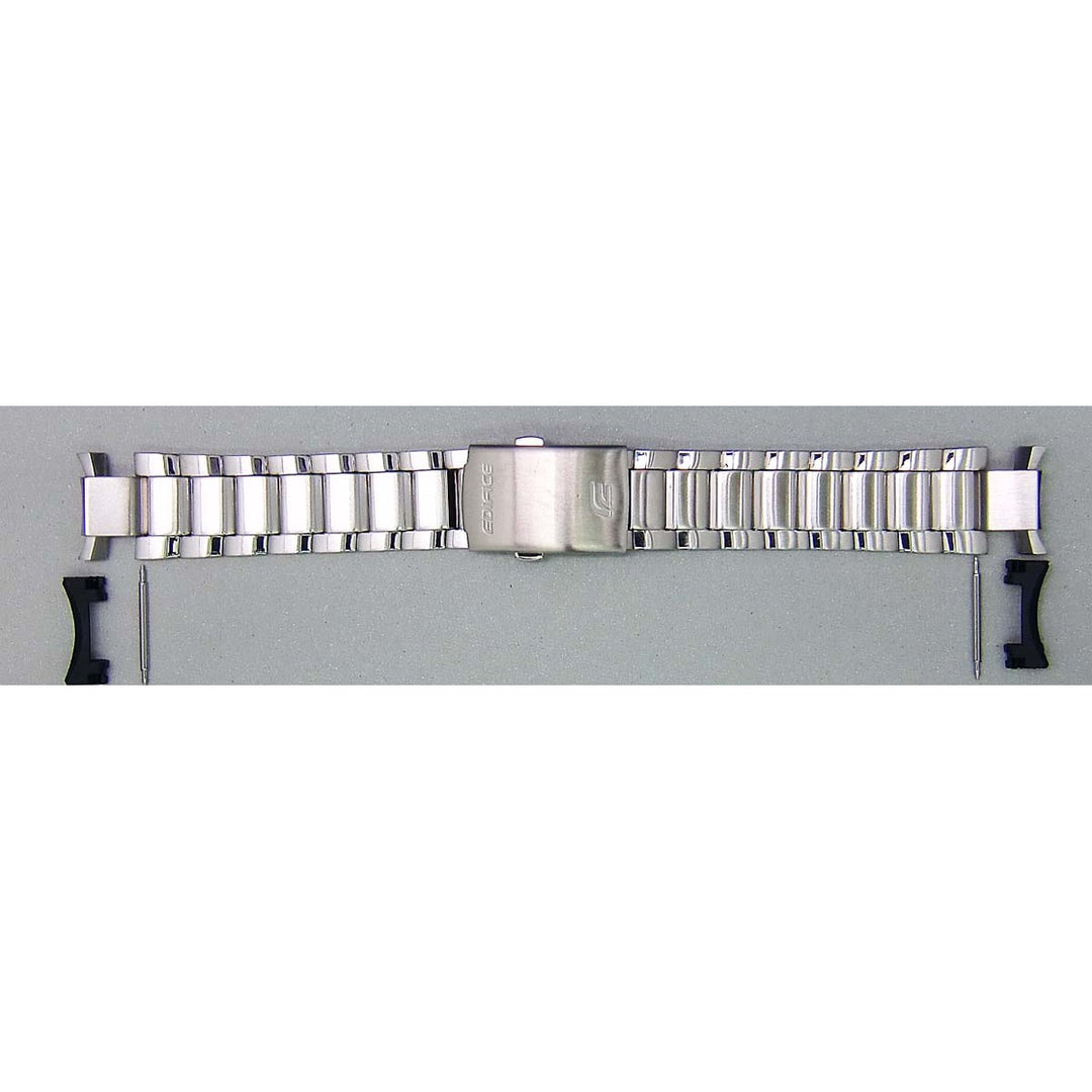 Genuine Casio replacement watch strap for EFR-540D-1AV, silver colour, part number 10477990