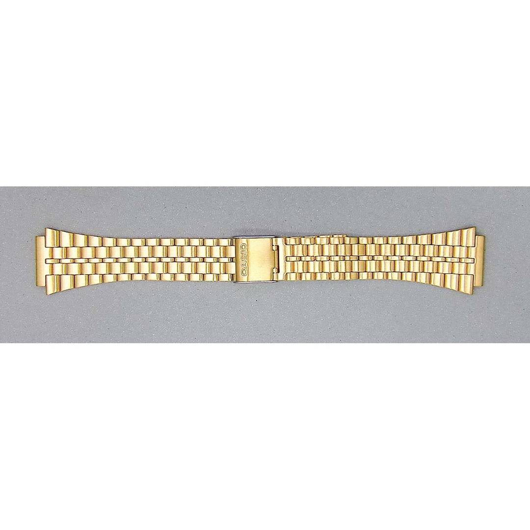 Genuine Casio replacement watch strap for A500WGA-1, A500WEGA-9, A500WEGA-1, gold colour, part number 10485030