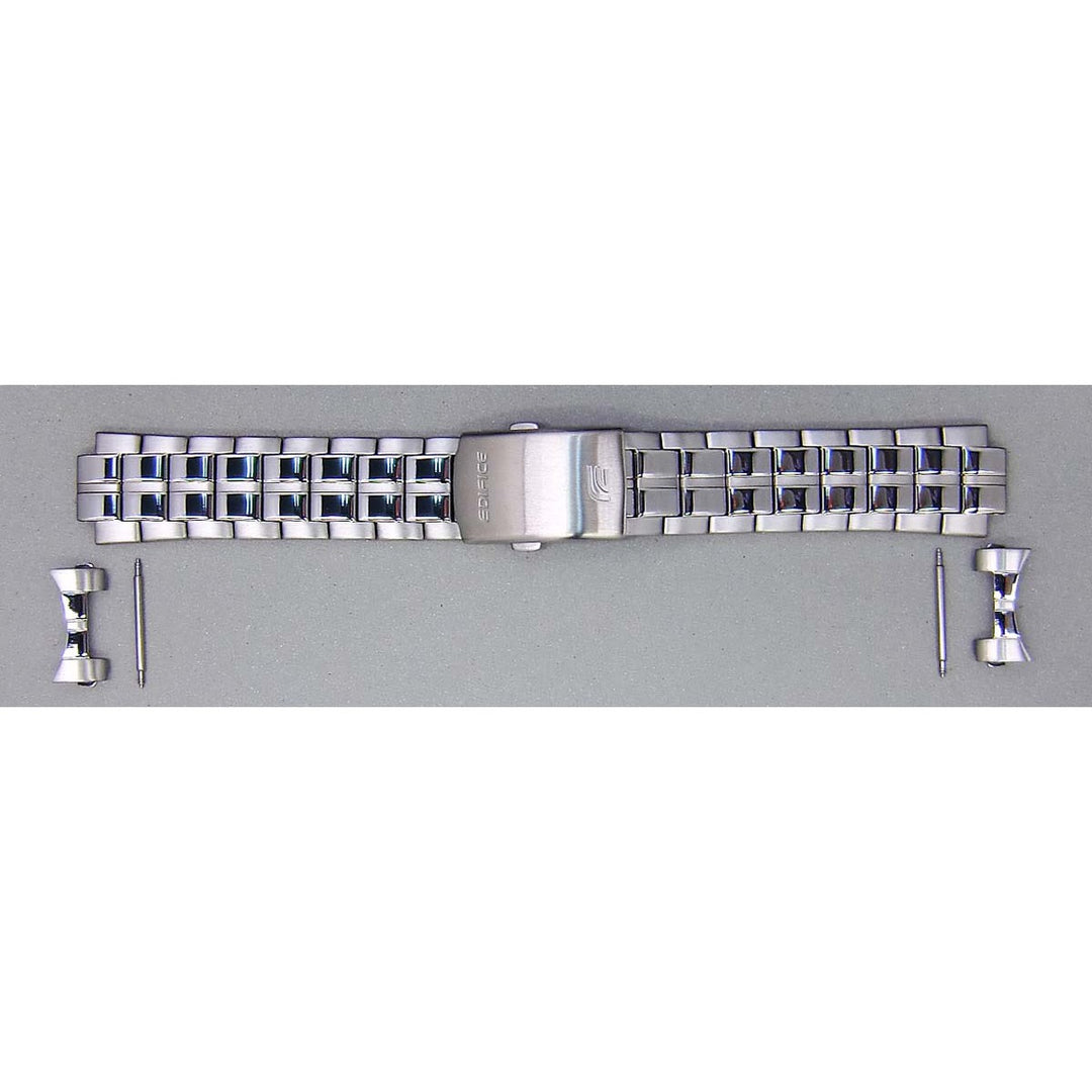 Genuine Casio replacement watch strap for EFR-547D-2AV, EFR-547D-1AV, silver colour, part number 10493252