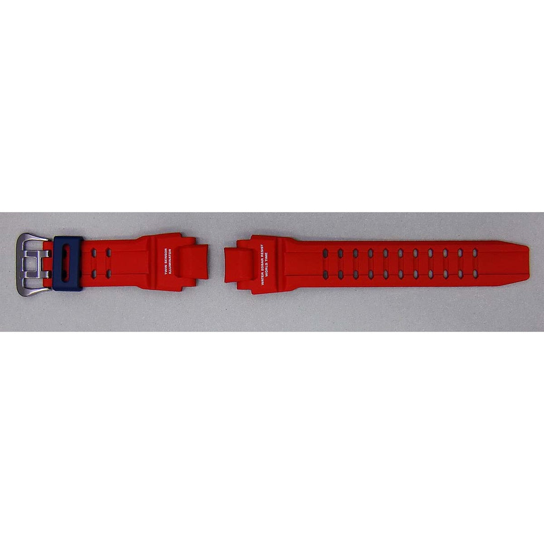 Genuine Casio replacement watch strap for GA-1100-2A, red colour, part number 10493627