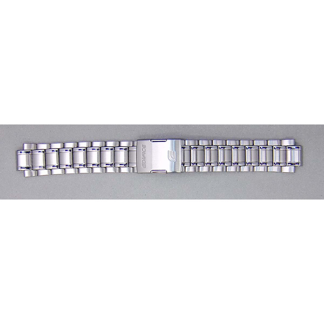 Genuine Casio replacement watch strap for EQB-510D-1A, silver colour, part number 10495381