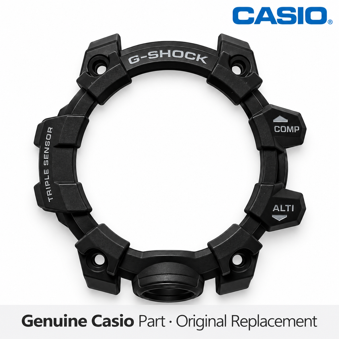 Genuine Casio G-Shock Mudmaster black resin bezel, part 10504511, fits GWG-1000-1A3 and GWG-1000RD-4A