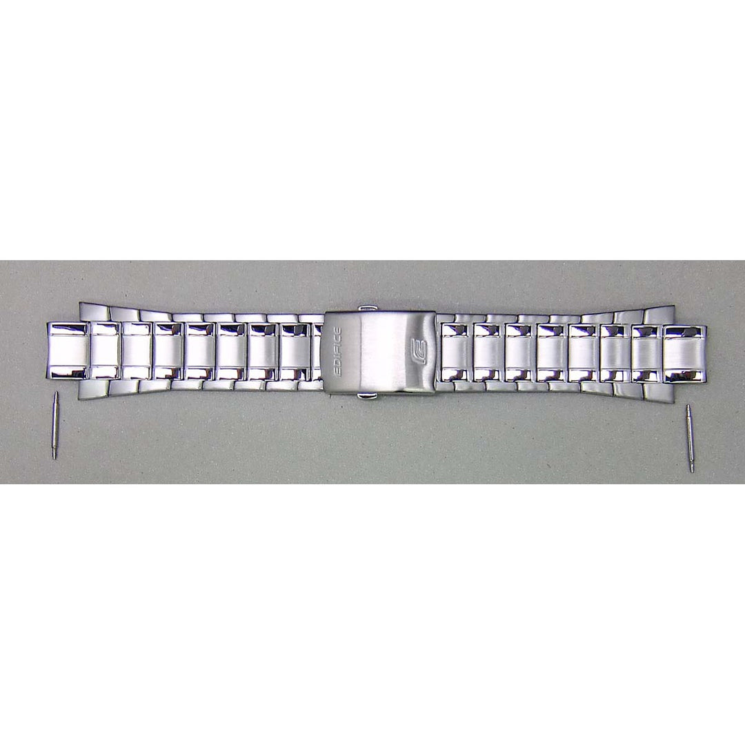 Genuine Casio replacement watch strap for EFR-550RB-2A, EFR-550D-7AV, EFR-550D-1AV, silver colour, part number 10505202
