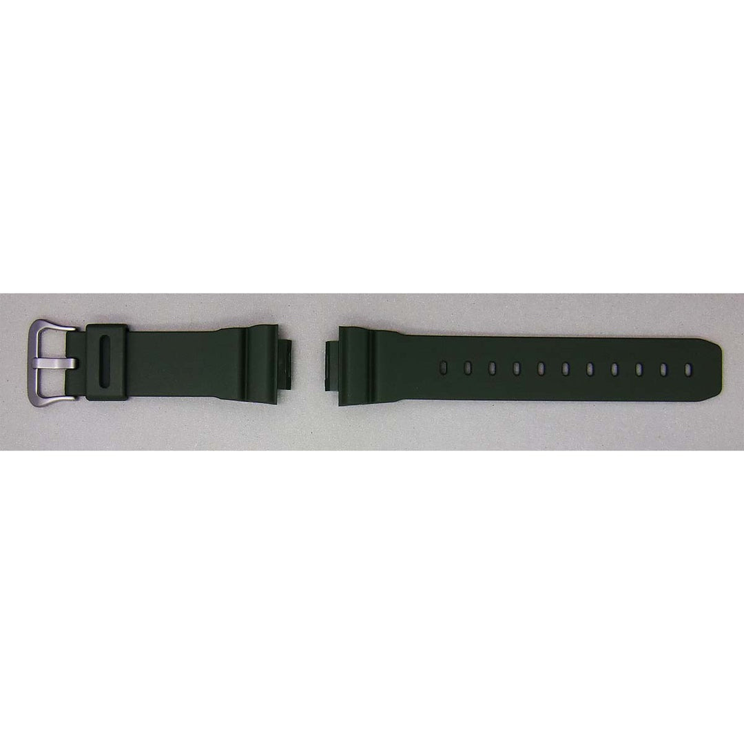 Genuine Casio replacement watch strap for DW-5600M-3, green colour, part number 10512601