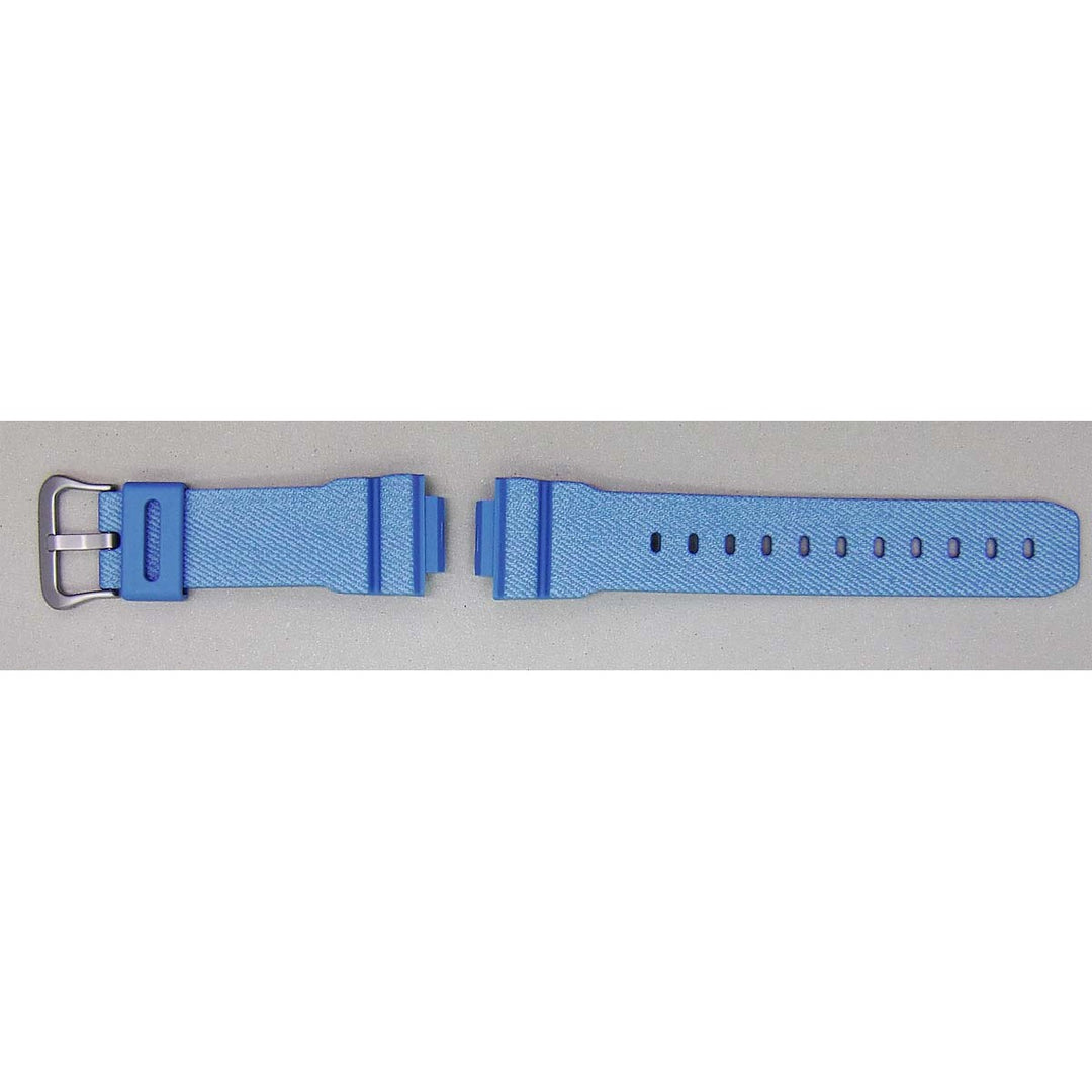Genuine Casio replacement watch strap for DW-5600DC-2, blue colour, part number 10516279