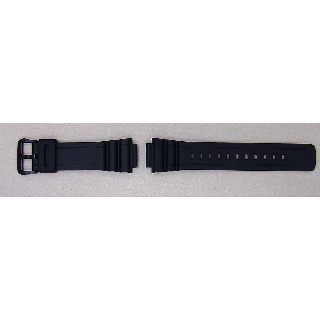 Genuine Casio replacement watch strap for AEQ-100W-1AV, black colour, part number 10516292